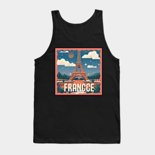 France Effil Tower Art Tank Top